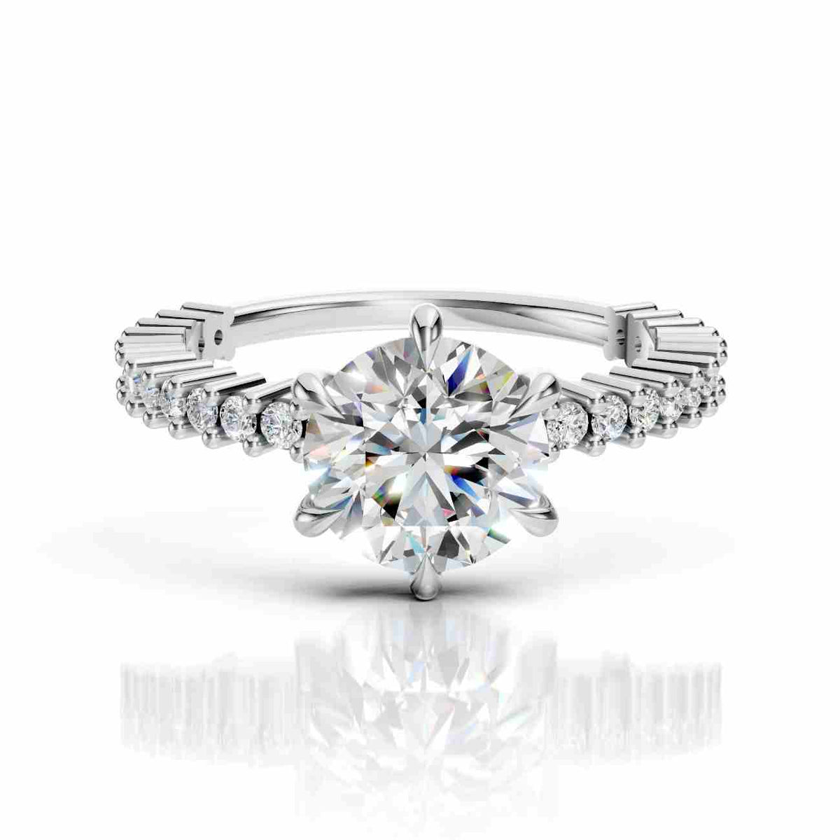 Solitaire Diamond Ring – 1.29 CT Round Lab Diamond