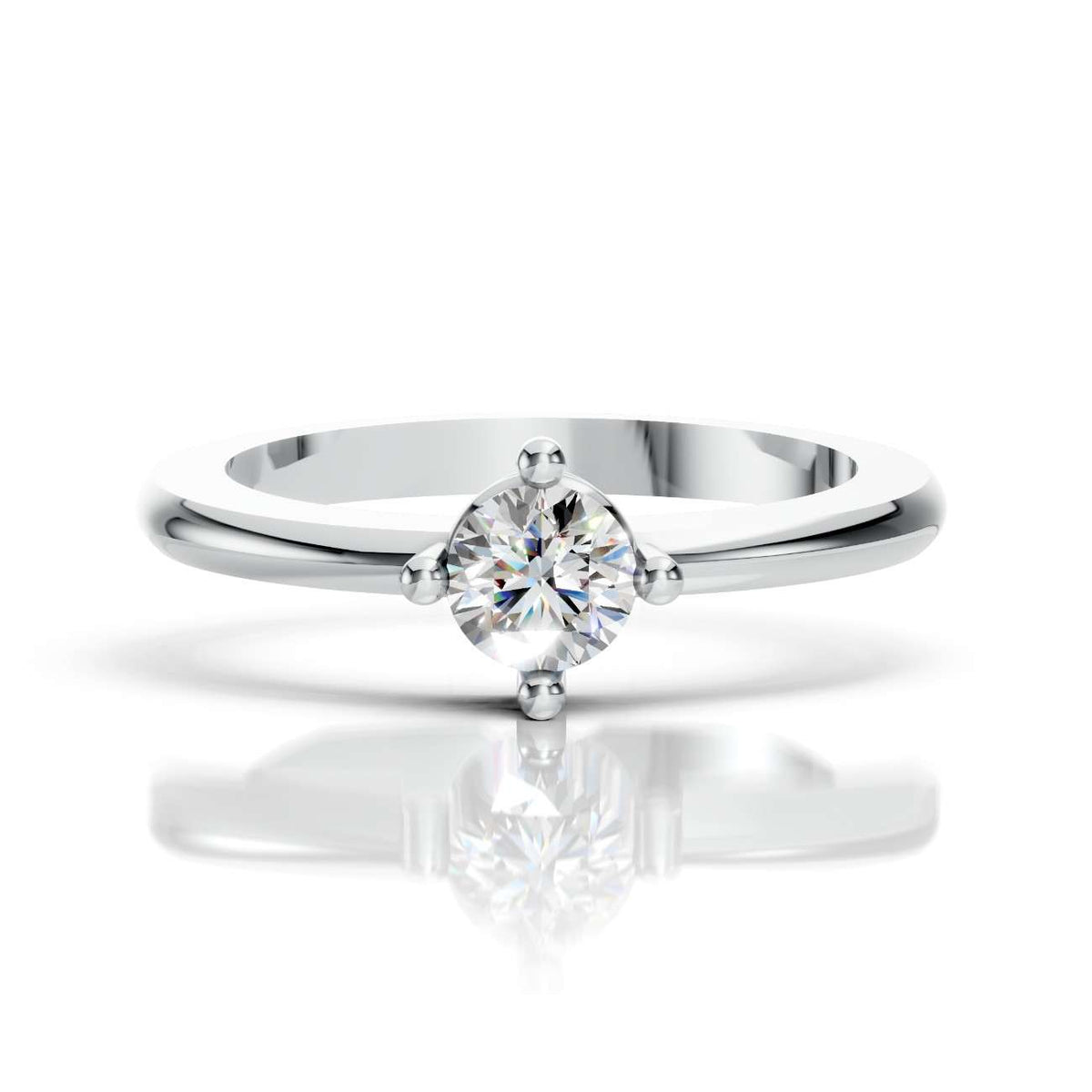 Solitaire Lab Diamond Ring with Round Brilliance