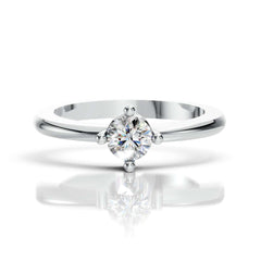 Solitaire Lab Diamond Ring with Round Brilliance
