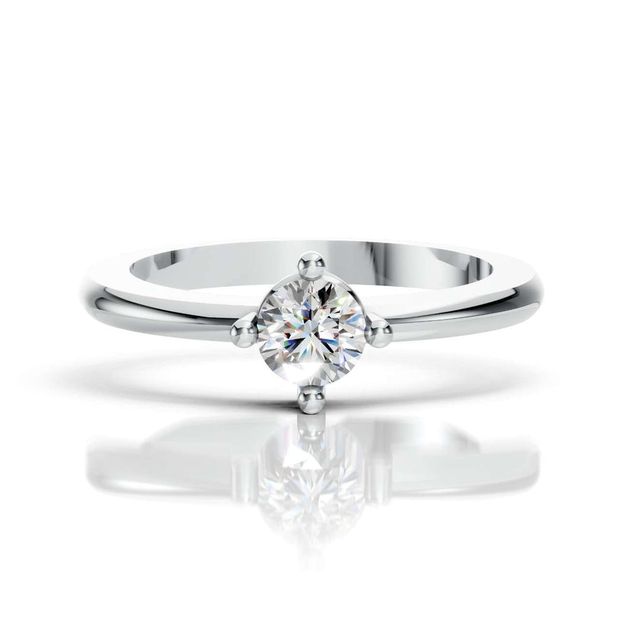 Solitaire Lab Diamond Ring with Round Brilliance