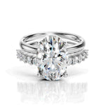Oval Engagement Ring with Lab Diamond
