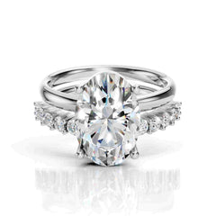 Oval Engagement Ring with Lab Diamond