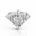 Solitaire Marquise Diamond Ring in Gold