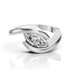 Bypass Gold Marquise Diamond Ring Modern