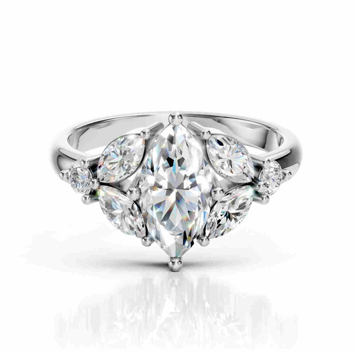 Marquise Diamond Engagement Ring | Lab Diamond Ring