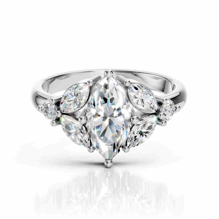 Marquise Diamond Engagement Ring | Lab Diamond Ring