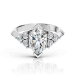 Elongated Hexagon Diamond Ring – Yellow Gold