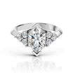 Elongated Hexagon Diamond Ring – Yellow Gold