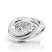Pear Shaped Ring in 14K Gold Bypass Design