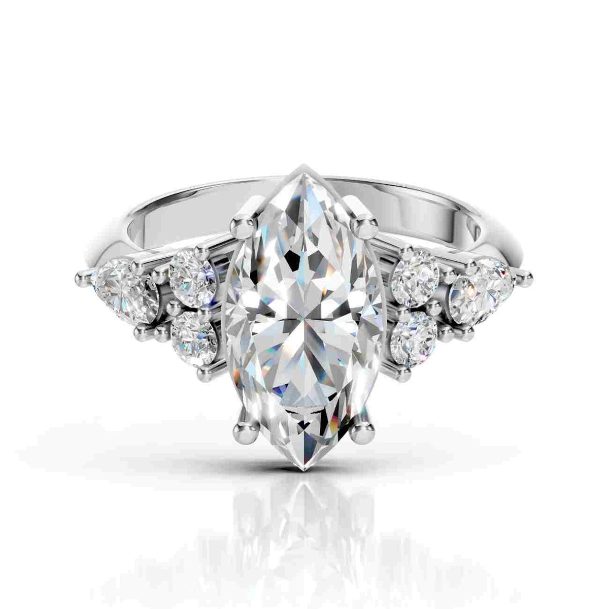 Marquise Diamond Ring Vintage Engagement