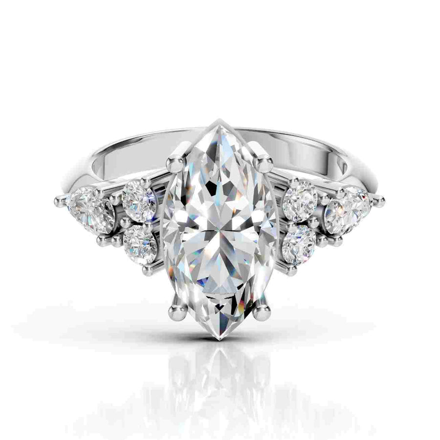 Marquise Diamond Ring Vintage Engagement