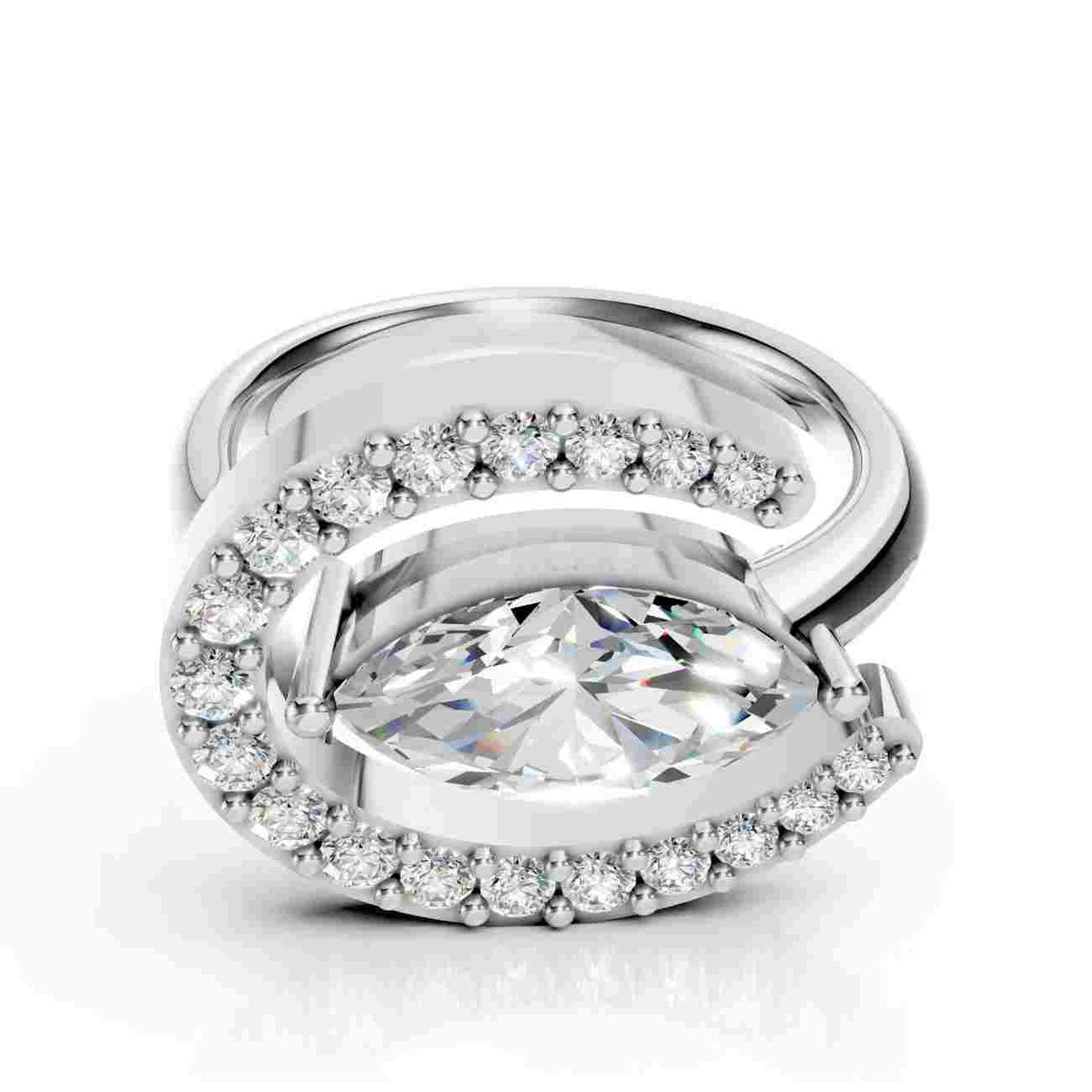 Vintage Marquise Engagement Ring – East West Gold