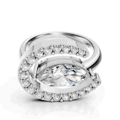 Vintage Marquise Engagement Ring – East West Gold