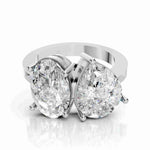 Oval – Two Stone Diamond-White Gold Engagement Ring