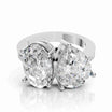 Oval – Two Stone Diamond-White Gold Engagement Ring