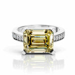 Yellow Emerald Engagement Rings |  Emerald Cut Ring