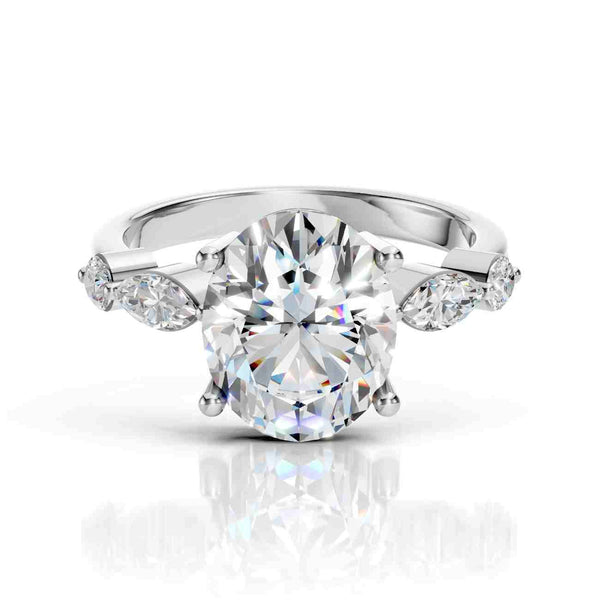 Oval Diamond Engagement Ring | 3.25 CT Lab Diamond