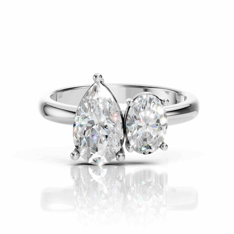 Toi et Moi Ring | Pear & Oval Lab Diamond