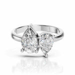 Drop Shape Diamond Ring | Toi et Moi Pear Cut