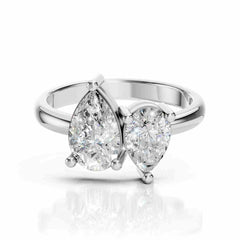 Drop Shape Diamond Ring | Toi et Moi Pear Cut
