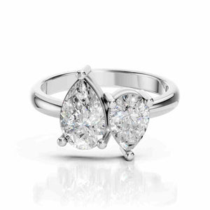 Drop Shape Diamond Ring | Toi et Moi Pear Cut