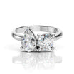 Toi et Moi Pear and Round Diamond Ring