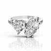 Toi et Moi Ring with Heart & Pear Lab Diamond