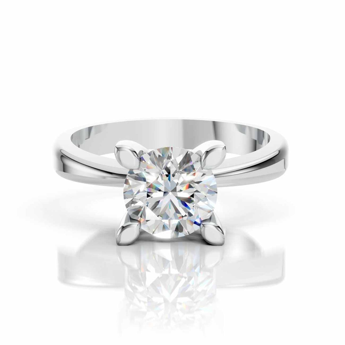 Round Solitaire Ring – 1.06 CT Lab Diamond