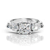 Cushion Cut Three Stone – Lab Diamond Ring