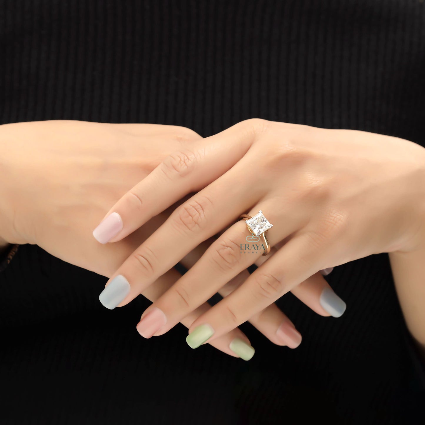 Princess Cut Solitaire Engagement Ring | 2.85 CT Diamond - Ring