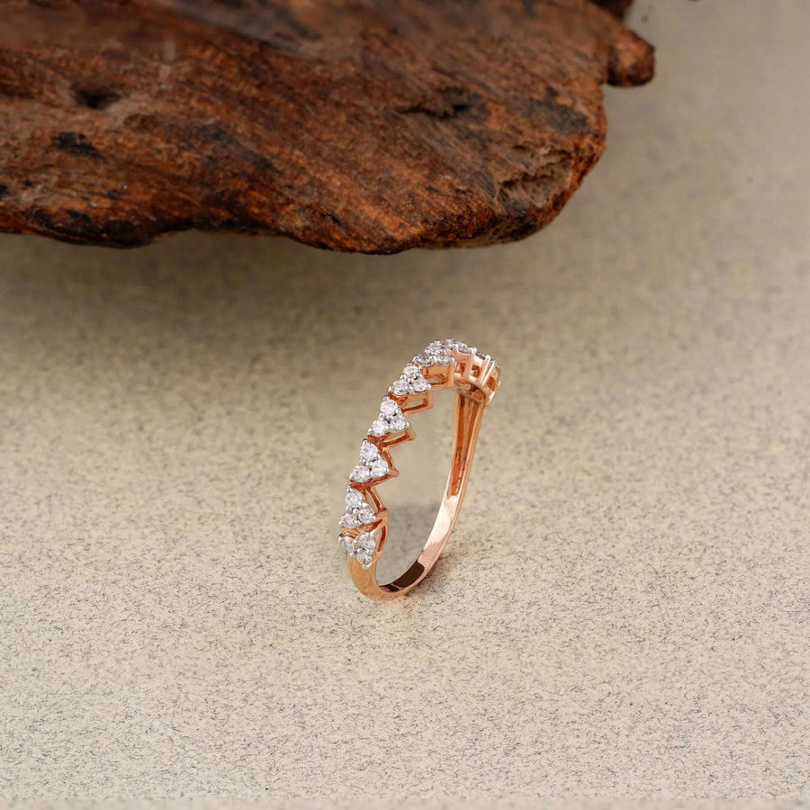 Rose Gold Stackable Band – Lab Diamond Ring - Ring