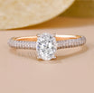 Dainty Pave Oval Engagement Rings - Ring