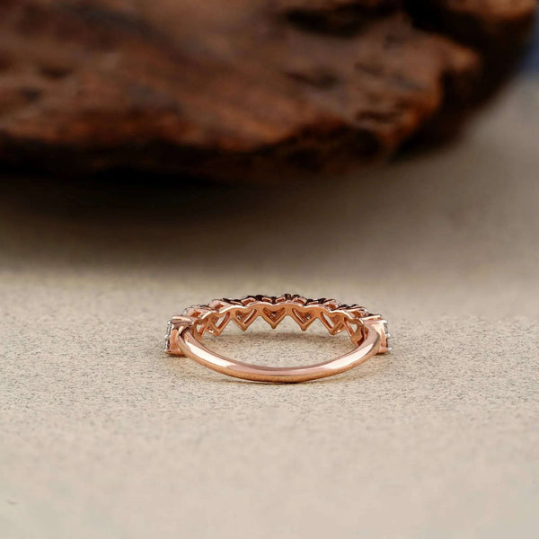 Rose Gold Stackable Band – Lab Diamond Ring - Ring