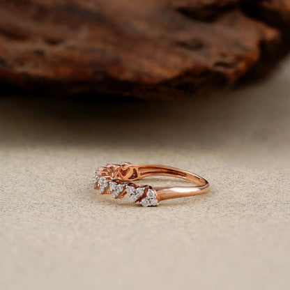 Rose Gold Stackable Band – Lab Diamond Ring - erayasparkle