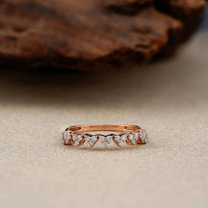 Rose Gold Stackable Band – Lab Diamond Ring - Ring