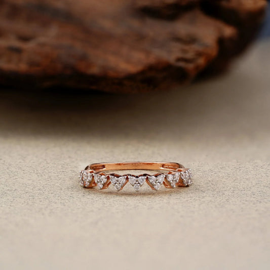 Rose Gold Stackable Band – Lab Diamond Ring - erayasparkle