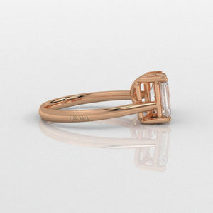 Emerald & Pear Ring – Lab-Grown Diamond Ring - Ring