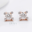 Solitaire Four-Prong Studs with Lab Diamond - Ring