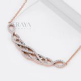 Infinity Knot Necklace with Lab Diamond -
