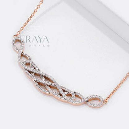Infinity Knot Necklace with Lab Diamond - erayasparkle