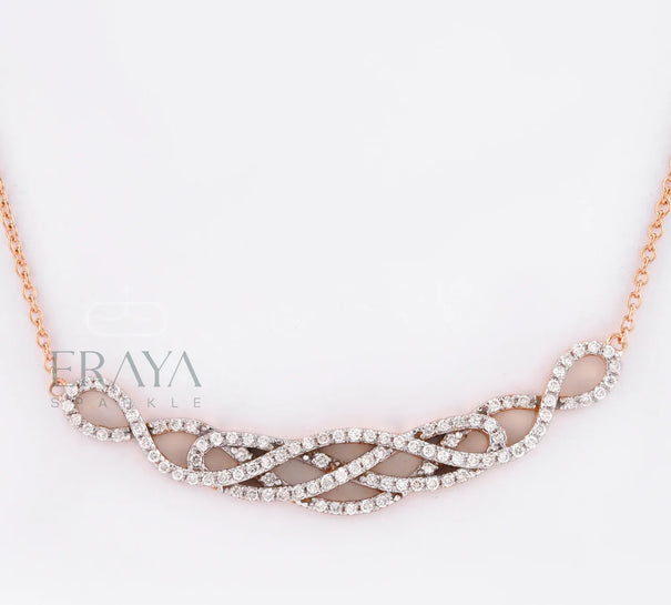 Infinity Knot Necklace with Lab Diamond - 