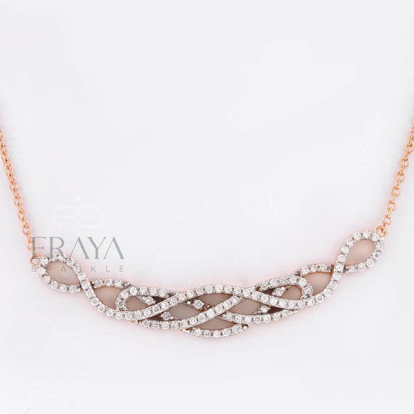 Infinity Knot Necklace with Lab Diamond -