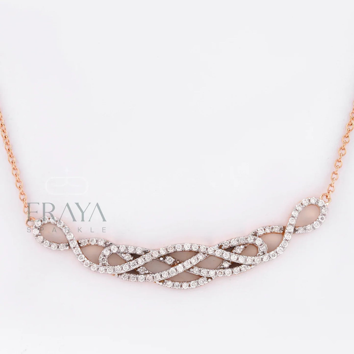 Infinity Knot Necklace with Lab Diamond - erayasparkle