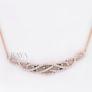 Infinity Knot Necklace with Lab Diamond -