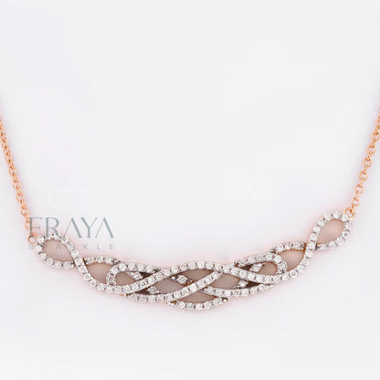 Infinity Knot Necklace with Lab Diamond - erayasparkle