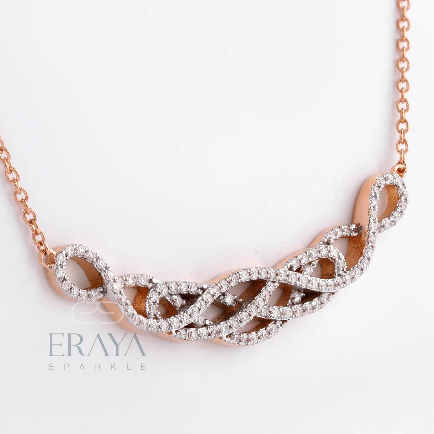 Infinity Knot Necklace with Lab Diamond - erayasparkle