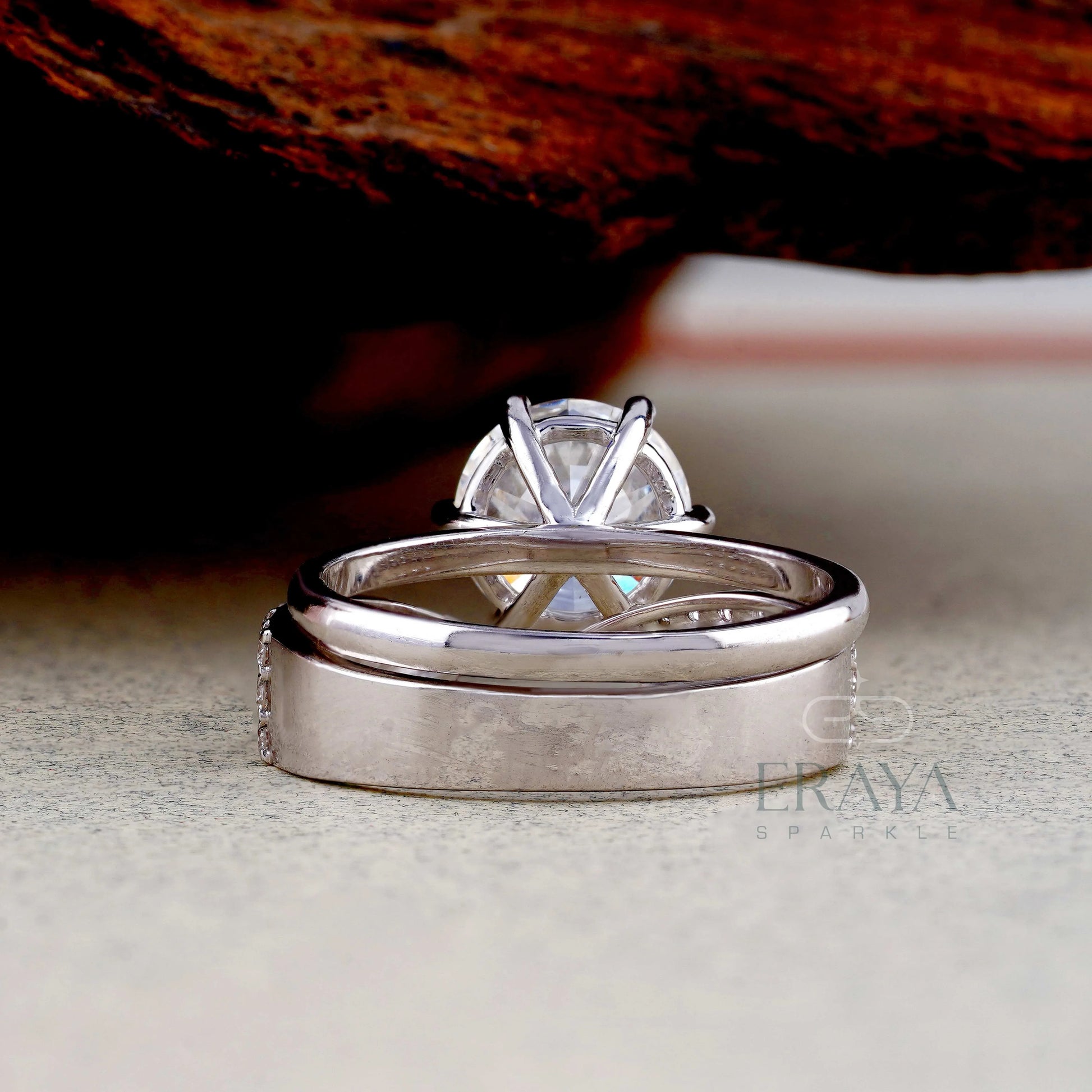 Solitaire Stackable Set – Lab Grown Diamond Bridal Rings - erayasparkle