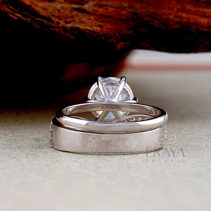 Solitaire Stackable Set – Lab Grown Diamond Bridal Rings - erayasparkle