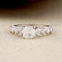 Asscher Cut Lab Diamond Ring – Minimalist Bridal Promise Ring - Ring