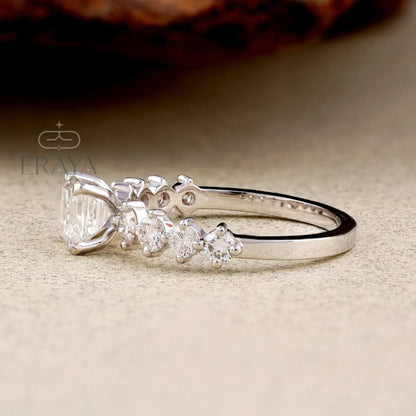 Asscher Cut Lab Diamond Ring – Minimalist Bridal Promise Ring - erayasparkle